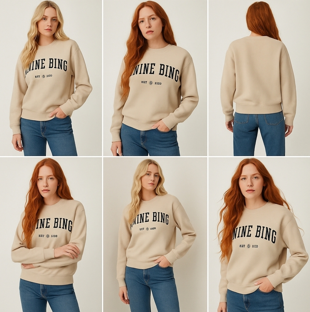 Anine Bing Dylan University Logo Sweatshirt Large 100% Cotton F268 - Picture 8 of 8